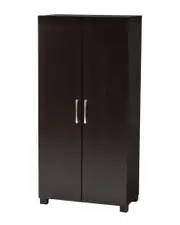 Design Studios Marine Wenge Wood Entryway Storage Cabinet