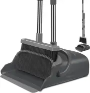 Broom and Dustpan Set for Home, Office, Indoor&Outdoor Sweeping, Stand up Broom