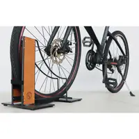 在飛比找蝦皮購物優惠-鋼x木紋前輪插入式自行車置放架 單車收納架 腳踏車車架 公路