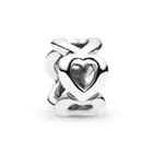PANDORA Retired Sterling Silver Open Heart Spacer - 790454