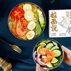 Gold Stainless Steel Fruit Salad Bowls Soup Rice Noodle Ramen Bowl Kitchen T SPK
