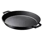 Pre Seasoned Cast Iron 16 inch Skillet Dual large loop Handled Durable Pan,Cast