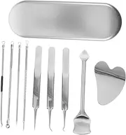 1 Set Beauty Tool Set Pimple Patch Makeup Remover Curler Scraper Tag Pore Strips Face Tools Skincare Facial Scrubber Lip Pore Blackhead Supply Silver Stainless Steel