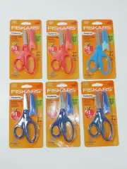 Fiskars 1 Pair Pointed Tip Scissors Various Colors Avail Sheath w/ Eraser