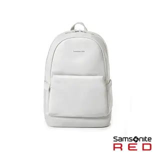 Samsonite RED 新秀麗 筆電後背包/電腦包/女包/雙肩包15.6吋 FERLEY 女用輕量商務時尚_黑/白