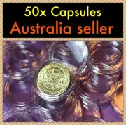 Two Dollar & Five Cent Coin Capsules 21mm x 50 Capsules $2 & 5c Case♨️