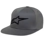 Alpinestars Ageless Flat Cap Unisex Motorcycle Hat Contrast Flat Bill Black Grey