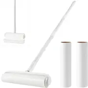 Large Lint Roller with Cover for Floors - 9.5 Inch Giant Lint Remover Roller wit