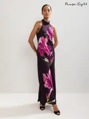Phase Eight Pink Marcella Satin Dress (W77240) | $413