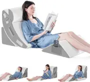 Yojoker 4PCS Orthopedic Bed Wedge Pillow Set for Sleeping, Post Large, White