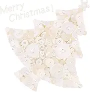 (White) - Swpeet 1000Pcs Christmas White Craft Buttons, 2 and 4 Holes White Round Craft Resin Sewing Buttons Suitable for Christmas Sewing Decorations, Art & Crafts Projects DIY Decoration - White