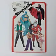 Costume Sewing Pattern Belly Dance Santa Simplicity 5742 Adult 36-38 Uncut