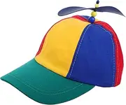 [TOKIDNY] Trendy Baseball Cap Snapback Hat Flat Brim Detachable Novelty Helicopter Costume for Boys Girls