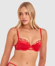Vamp Heatwave Push Up Bra - Dark Red