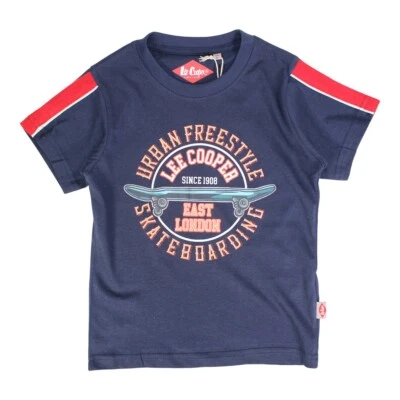 Shirt Boy Sleeves Courtes. Blue Color Marine. Lee Cooper 6, 4-14 Years
