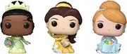 Funko Disney Cinderella, Belle, Tiana Carrot Pocket Pop Vinyl Action Figure (3 Pieces Set)