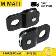 2x Snatch Blocks 4 TON Recovery Winch Pulley offroad Tow 8000lbs Black ATV UTV