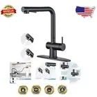 Durable Stainless Steel Kitchen Faucet with 2-Function Sprayer and Swivel Spout