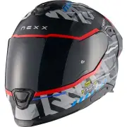 Y.100R Urbangram Matt Black Red Full Face Helmet