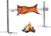 BBQ Grill Rotisserie with 15W Motor,Electric Automatic Grill,5 Gears Height Adjustment,Stainless Steel Grill Rotisserie Kit,Roast Hog Roaster Machine, for Outdoor Picnics and Camping