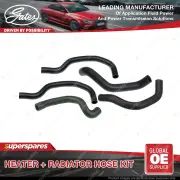 Gates Heater + Radiator Hose Kit for Nissan Patrol GR Y61 2.8L 96kW 97-00 Pack 5