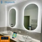 Motivating Oval Bluetooth LED Bathroom Mirror Anti-fog, 4 Touch, Digital Screen