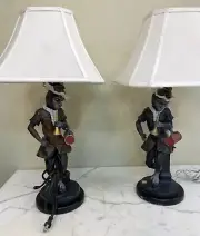 Unique Pair of Monkey Table Lamps