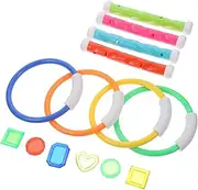 Stimulate Boys and Bright Diving Toys 4 Diving Rings for Pool Beach Fun