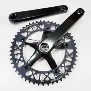 Fixed gear Single Speed Track Crankset & BB 144BCD Black 165mm MOJO 48t