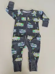 Bonds Baby Long Sleeve Zip Zippy Wondersuit sizes 000 00 0 Grey Ice Cream Vans