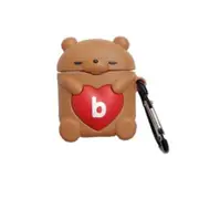 For Apple Airpods 1/2 Generation Bluetooth Headphone Protective Case(Brown)