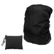20L Backpack Rain Cover with Drawstring Bag, Oxford Cloth, XS, Black