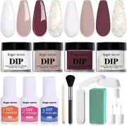 Powder Nail Dipping Kit,10G/0.35Oz Dip Powder Nail ,4Colors Dip Powder,Dip Powde