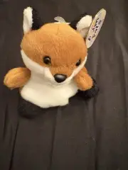 Aurora Palm Pals Small Fox Plush Stuffed Animal Beanbag 5"