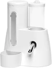 Automatic Hamster Feeder - Hamster Food Dispenser Cage Water Bottle,2 in 1 Ferret Cage Accessories, Food Container Leakproof for Small Animals
