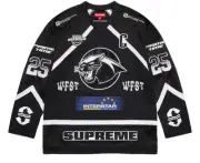 Size Large | Supreme Rhinestone Hockey Jersey Black SS25 CONFIRMED ✅