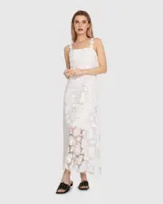 [Belle & Bloom] Songbird Lace Maxi Dress - White