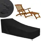 Heavy Duty Sun Beds Lounger Furniture Anti-UV Cover Garden Yard Black Waterproof