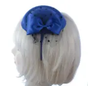 blue mini hat flowers alice band WEDDING RACES HAIR fascinator