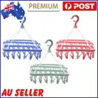 Laundry Hanger with 32 Clips Hanging Rack for Drying Socks Underwear Bras