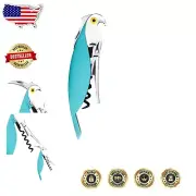 A di Parrot Sommelier Corkscrew - Whimsical Blue Design by Alessandro Mendini