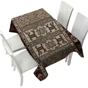Brown Hues Aztec Pattern Tablecloth