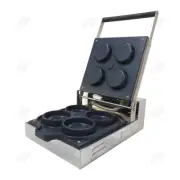 4 Holes Mini Pizza Maker Round Dia.10cm Pan Cake Waffle Baking Machine Non-stick