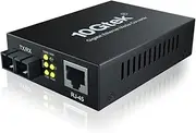 Gigabit Ethernet Media Converter Fibre Optic Multimode SC Media Converter with 1Gb SFP SX Transceiver-10/100/1000Base-Tx to 1000Base-SX, up to 550m (European Power Adapter)