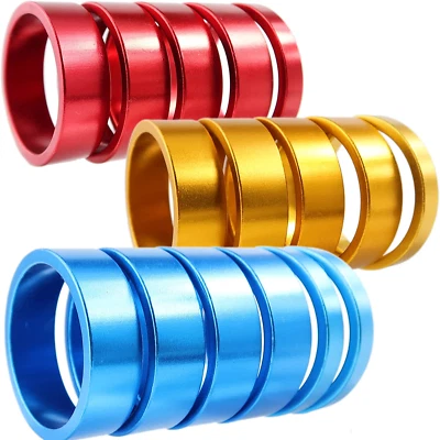 16PCS Bicycle Headset Spacer Bike Handlebar Stem Spacers Threadless Aluminum All