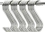 20 Pack S Shaped Hooks,Stainless Steel Metal Hangers,Hanging Hooks for Kitchen, Work Shop, Bathroom, Garden(Silver)