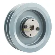 Cast Iron 6.75" Dual Groove Pulley Belt B Section 5L with 3/4" Sheave Bushing