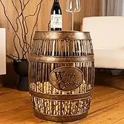 Wine Barrel Table - Cork Catcher Accent Table. Cork Holder Decorative and Storage - 3000 Corks - Large
