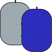 NEEWER Chromakey Backdrops, Double Sided Blue Screen and Gray Screen, 2 in 1 Collapsible and Reversible Background for Photography, Gaming and Live Streaming, 5'×6.6'/1.5m×2m (Blue/Gray)