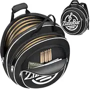 ZiZuuBar 22" Cymbal Bag with 6mm Padded Dividers, Drum Cymbal Gig Bag with Carry Handles, Backpack Straps, and Double Layer Protection, Fits 22-Inch Cymbals and Accessories